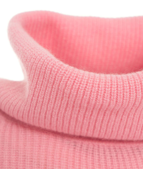 Maglione con dolcevita #rosa