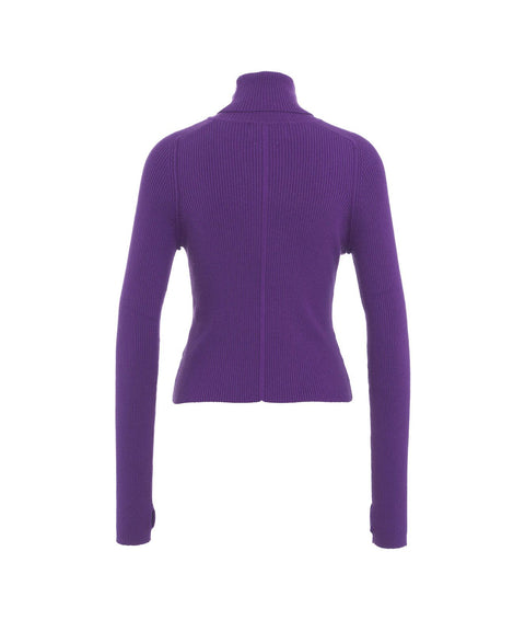 Maglione con dolcevita #viola