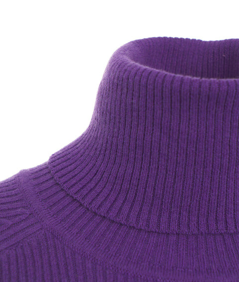 Maglione con dolcevita #viola