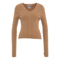 Pullover a maglia in misto cotone #marrone