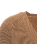 Pullover a maglia in misto cotone #marrone