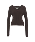 Pullover a maglia in misto cotone #marrone