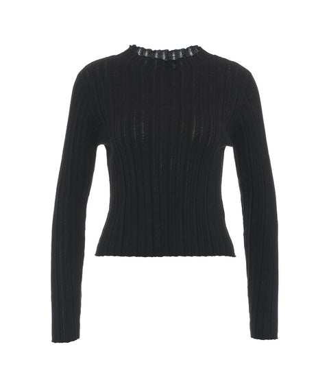 Pullover in maglia #nero