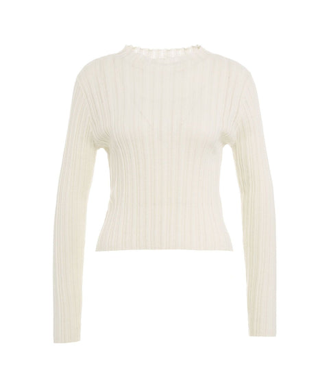 Pullover in maglia #bianco