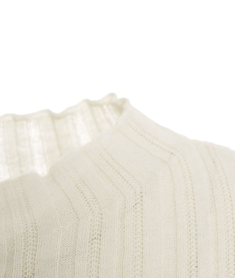 Pullover in maglia #bianco