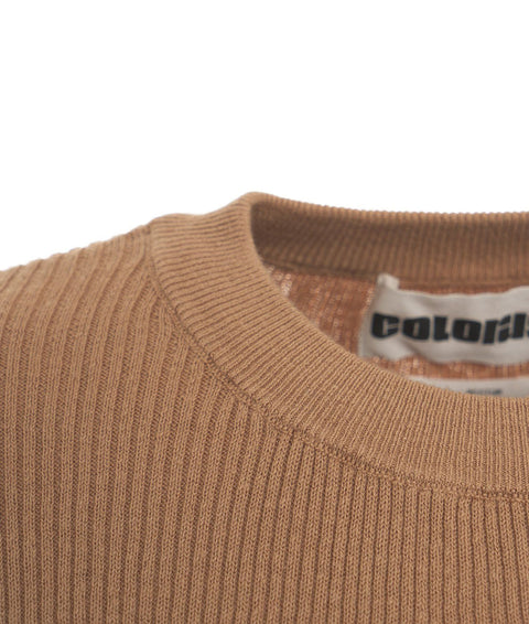 Pullover in maglia #marrone