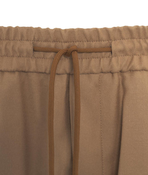 Pantaloni chino in flanella 'Yuri' #marrone