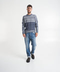 Maglione con scollo rotondo #blu