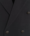 Blazer doppiopetto in misto cotone #nero