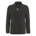 Blazer doppiopetto in misto cotone #verde