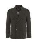 Blazer doppiopetto in misto cotone #verde