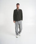 Blazer doppiopetto in misto cotone #verde