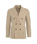 Blazer doppiopetto a spina di pesce #beige