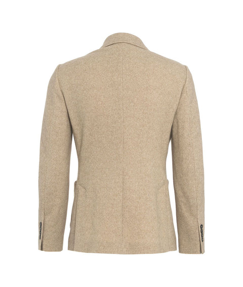 Blazer doppiopetto a spina di pesce #beige