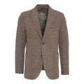 Blazer monopetto in felpa #marrone