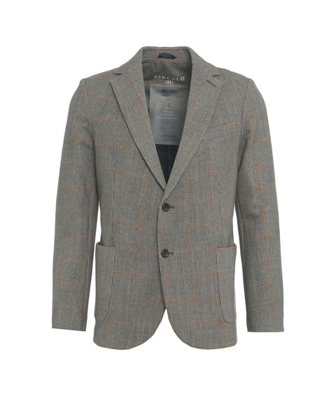 Blazer monopetto in felpa #grigio