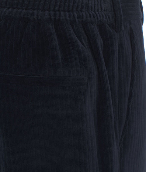 Pantaloni in velluto a coste con coulisse #blu