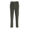 Pantaloni in velluto a coste con coulisse #verde