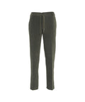 Pantaloni in velluto a coste con coulisse #verde