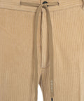 Pantaloni in velluto a coste con coulisse #beige