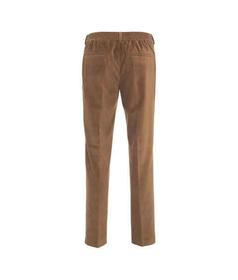 Pantaloni in velluto a coste con coulisse #marrone