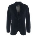 Blazer monopetto in velluto #blu