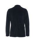 Blazer monopetto in velluto #blu