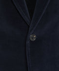 Blazer monopetto in velluto #blu