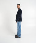 Blazer monopetto in velluto #blu