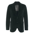 Blazer monopetto in velluto #verde