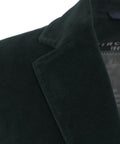 Blazer monopetto in velluto #verde