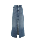 Maxi gonna in denim con spacco 'Lara' #blu