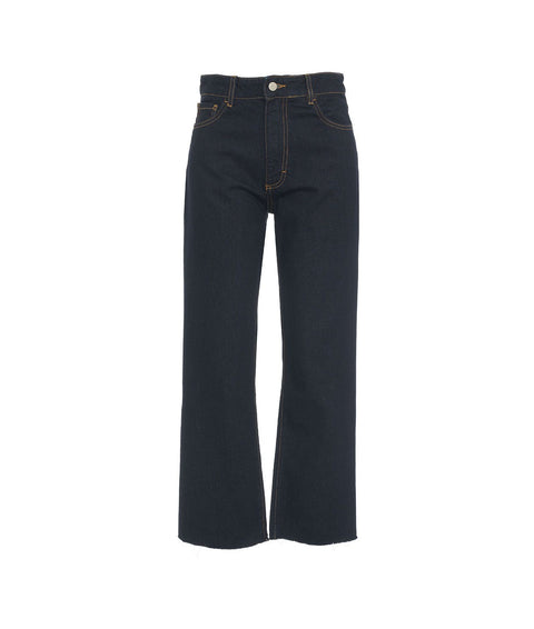 Jeans con orlo a frange 'Jill' #blu