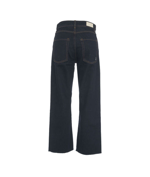 Jeans con orlo a frange 'Jill' #blu