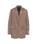 Blazer imbottito pied de poule #beige