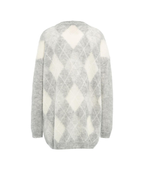 Cardigan a rombi 'Thecle' #grigio