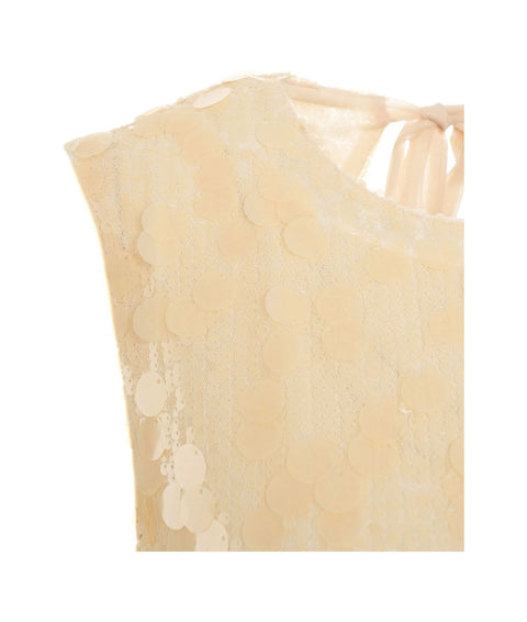 Top in paillettes 'Nunzia' #beige