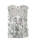 Top in paillettes 'Nunzia' #argento