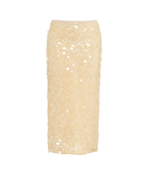 Gonna in paillettes 'Floriane' #beige