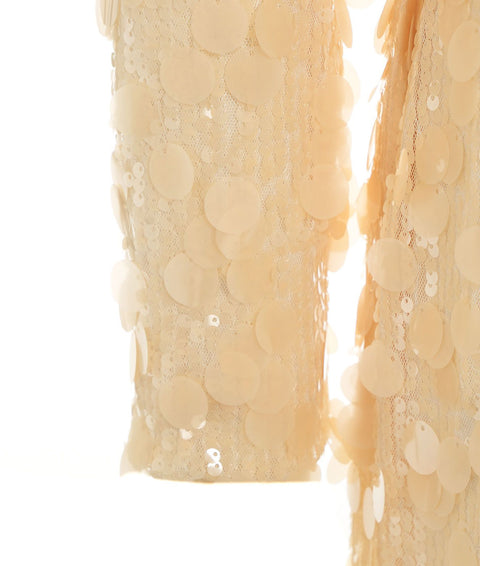 Abito in paillettes 'Archie' #beige