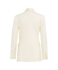 Blazer monopetto 'Mariasole' in lana pettinata #bianco