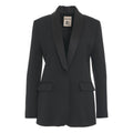 Blazer monopetto 'Mariasole' in lana pettinata #nero