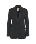 Blazer monopetto 'Mariasole' in lana pettinata #nero