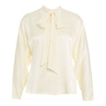 Blusa con dettaglio sciarpa in georgette #bianco