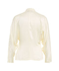 Blusa con dettaglio sciarpa in georgette #bianco