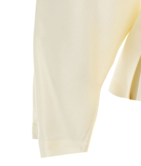 Blusa con dettaglio sciarpa in georgette #bianco