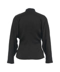 Blusa con dettaglio sciarpa in georgette #nero