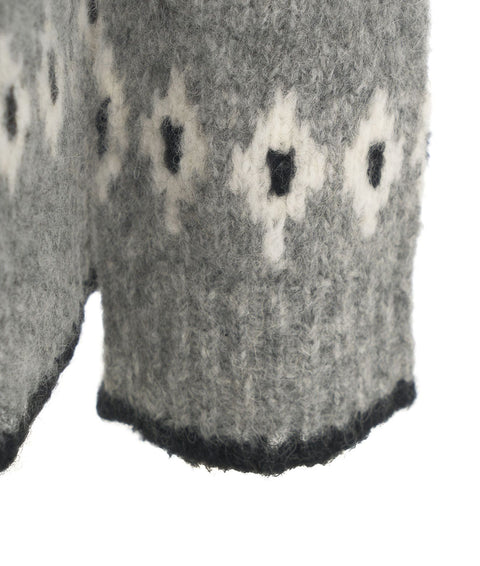 Cardigan con motivo jacquard #grigio