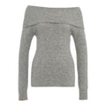 Off-shoulder maglione #grigio