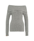 Off-shoulder maglione #grigio